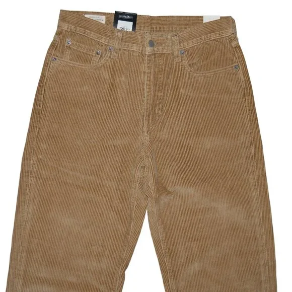 Levis Premium 568 Loose Fit Corduroy Jean Pants Mens 30x32 Beige/Brown NWT